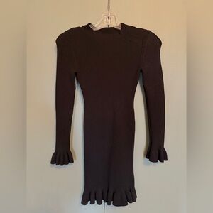 Milly Minis girls dress black ribbed size 10/12